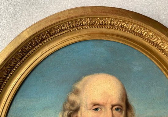 Portrait d'un gentleman par CALLANDE DE CHAMPMARTIN - XIXe - Huile sur toile signée