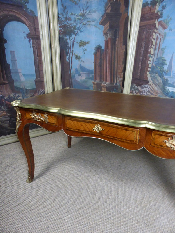 Bureau Louis XV En Marqueterie