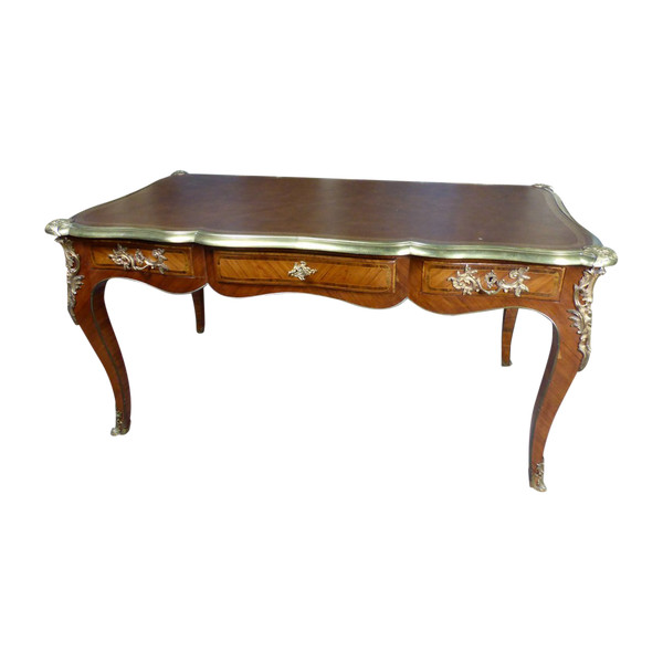 Bureau Louis XV En Marqueterie