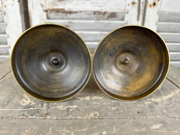 Pair of gilt bronze candlesticks