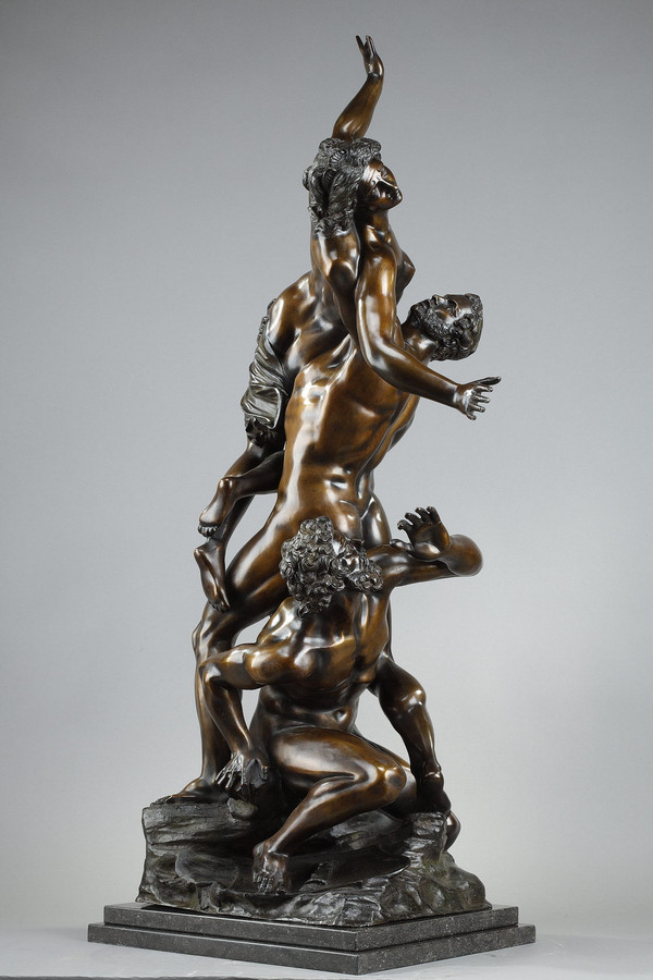 Scultura in bronzo - "Ratto dei Sabini" da Giambologna, XIX sec