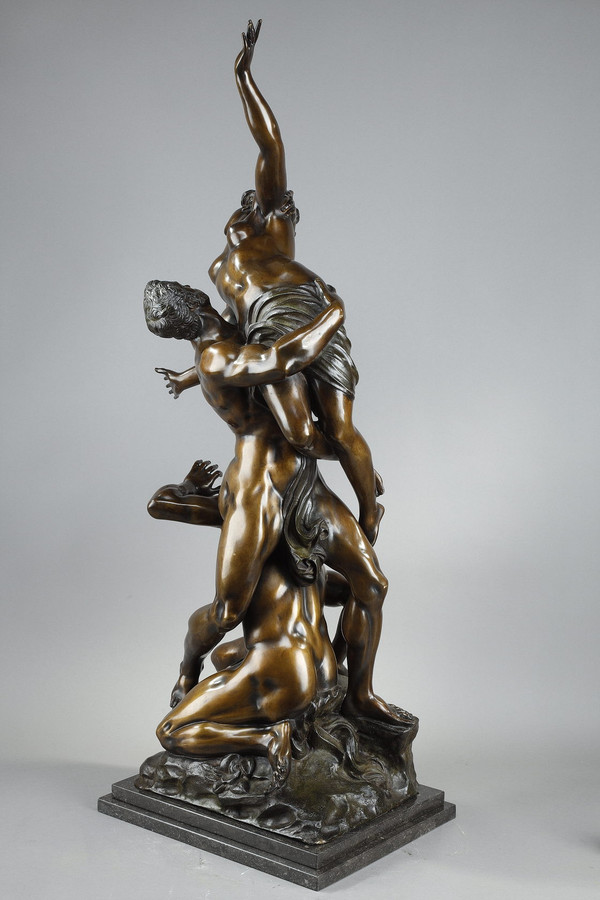 Scultura in bronzo - "Ratto dei Sabini" da Giambologna, XIX sec