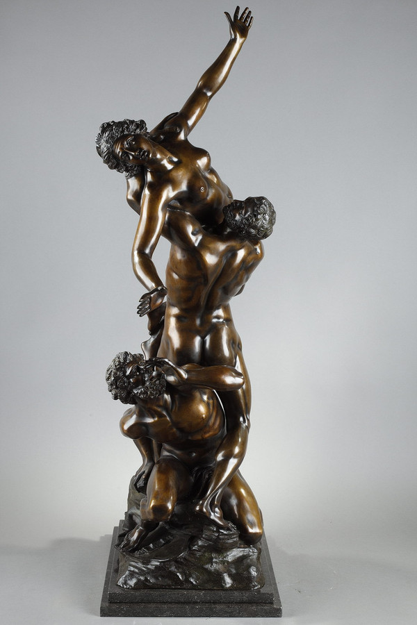 Scultura in bronzo - "Ratto dei Sabini" da Giambologna, XIX sec