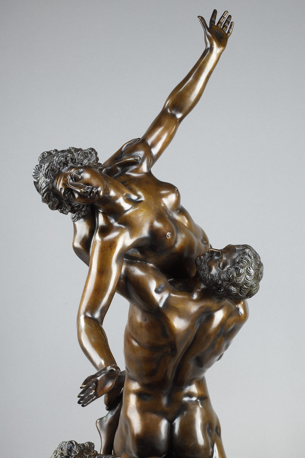 Scultura in bronzo - "Ratto dei Sabini" da Giambologna, XIX sec