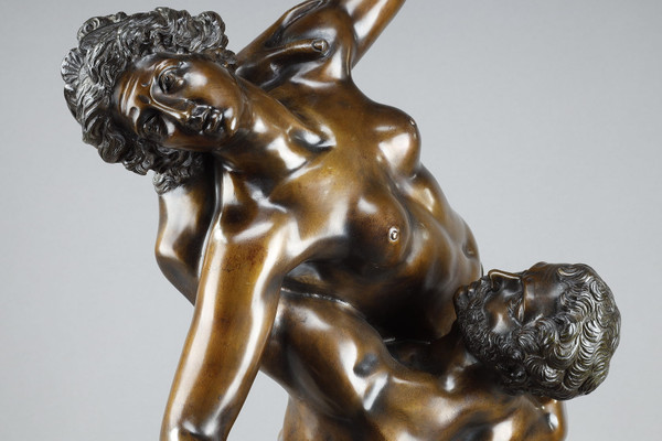 Scultura in bronzo - "Ratto dei Sabini" da Giambologna, XIX sec