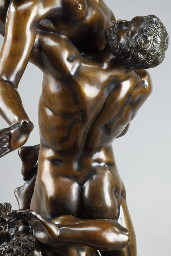 Scultura in bronzo - "Ratto dei Sabini" da Giambologna, XIX sec