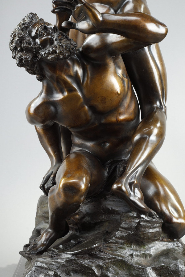 Scultura in bronzo - "Ratto dei Sabini" da Giambologna, XIX sec