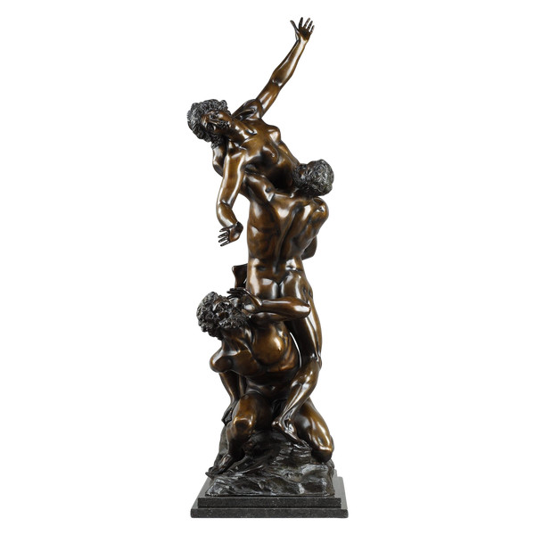 Scultura in bronzo - "Ratto dei Sabini" da Giambologna, XIX sec