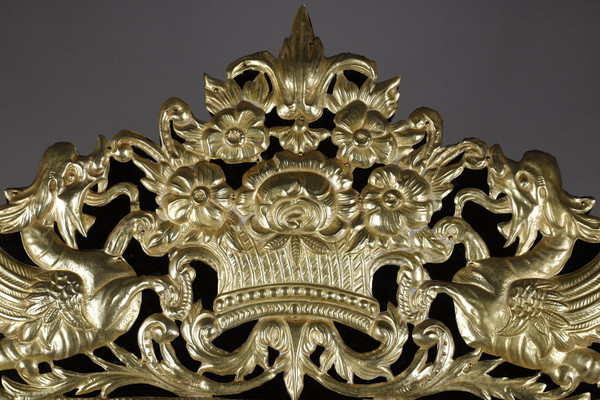Improtant miroir à parecloses de style Louis XIV