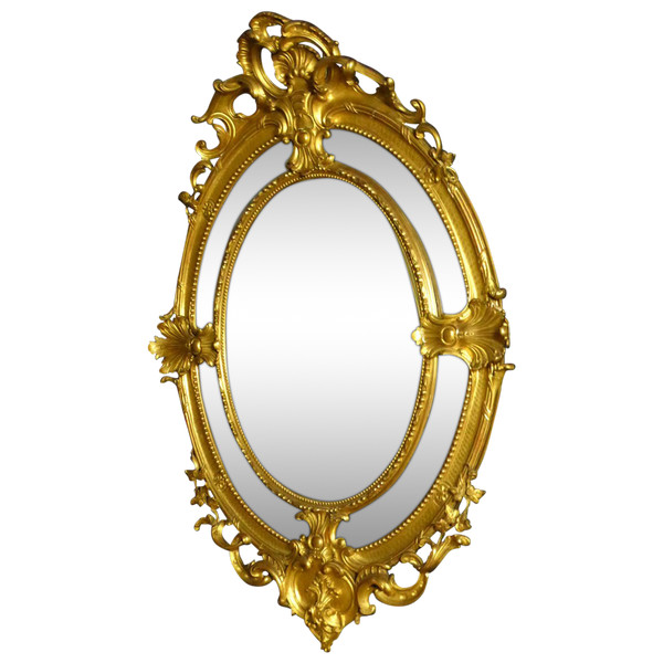 Grand Miroir ovale, époque Napoléon III, XIXe siècle