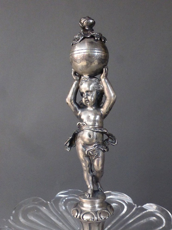 Silver Servant With Two Crista Trays