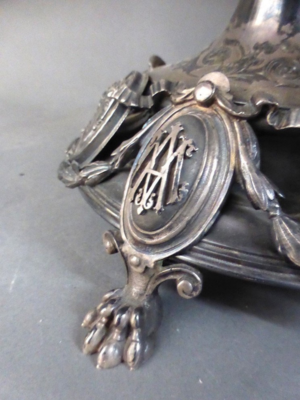Silver Servant With Two Crista Trays