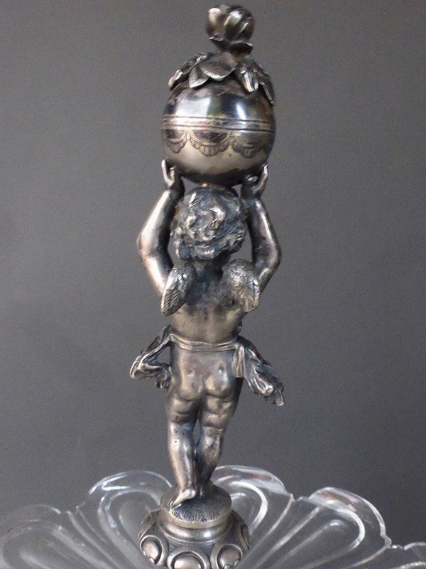 Silver Servant With Two Crista Trays
