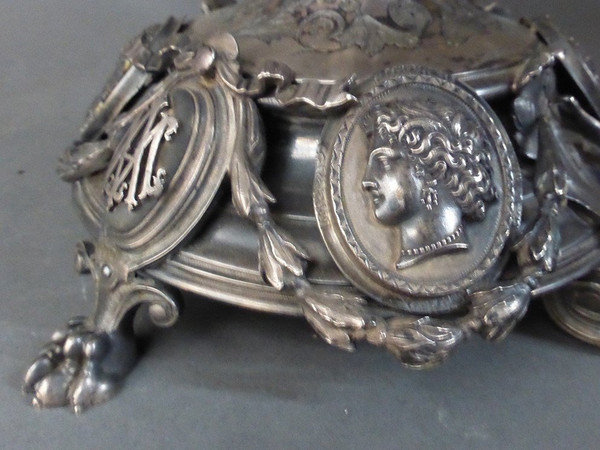 Silver Servant With Two Crista Trays