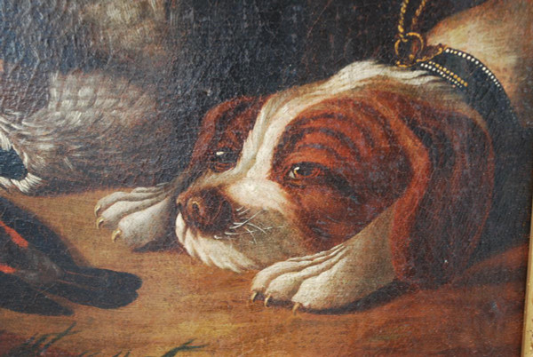 Still Life With Dog XVII Follower Of HONDE COTTER
