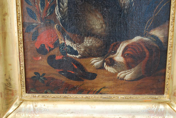 Still Life With Dog XVII Follower Of HONDE COTTER