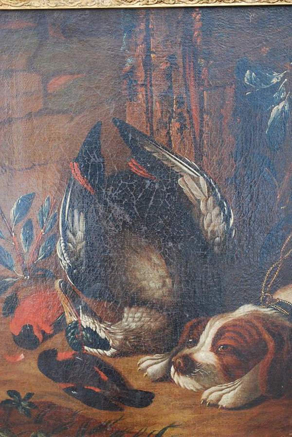 Still Life With Dog XVII Follower Of HONDE COTTER