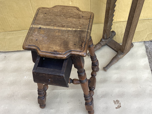 Tabouret à tiroir 