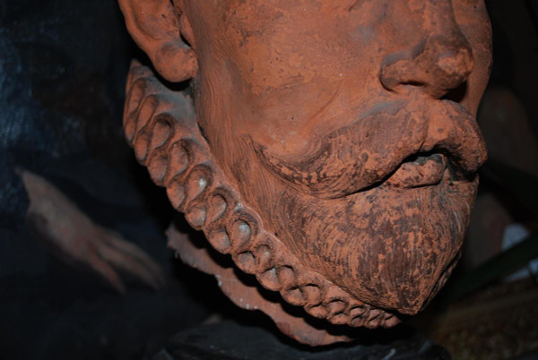 Busto in terracotta del XVII secolo, probabilmente l'ammiraglio De Coligny