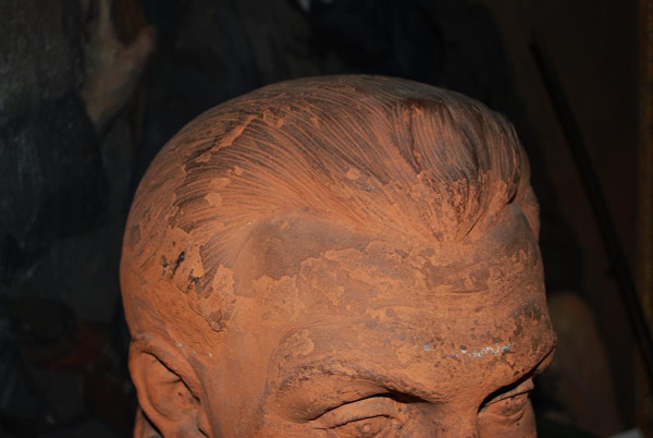 Busto in terracotta del XVII secolo, probabilmente l'ammiraglio De Coligny