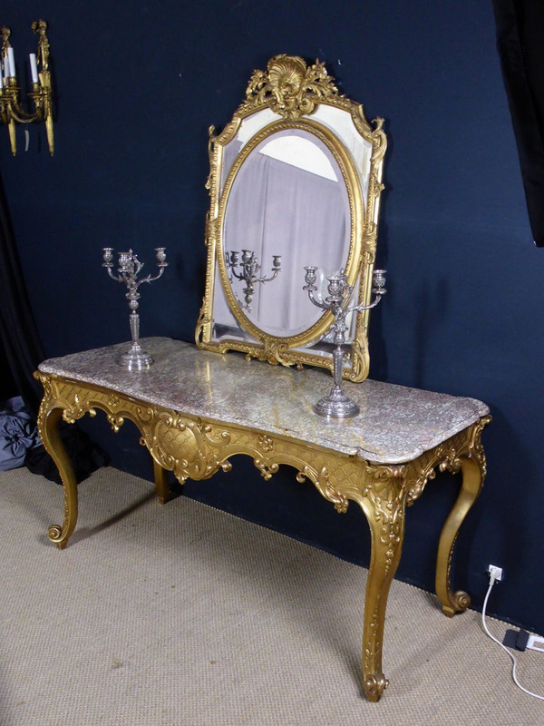 Table De Milieu En Bois Doré XIXe siècle