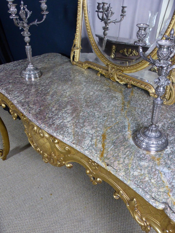 Table De Milieu En Bois Doré XIXe siècle