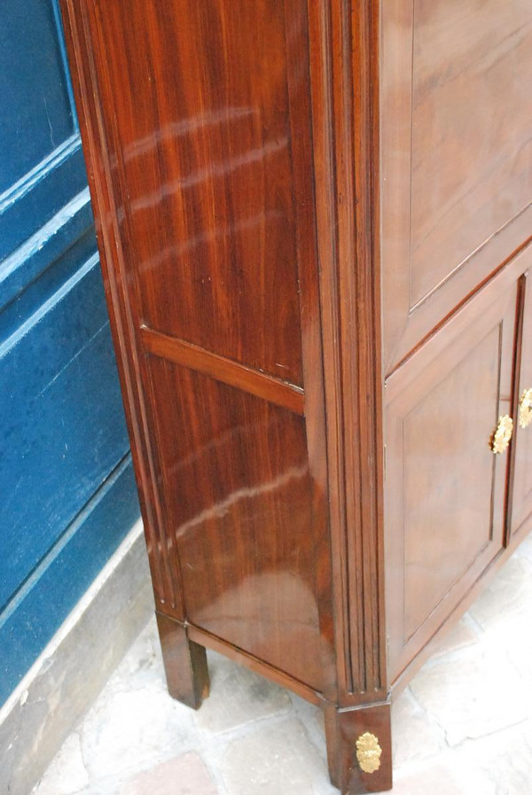 Secretaire in mogano, periodo Luigi XVI, timbrato con Vassou