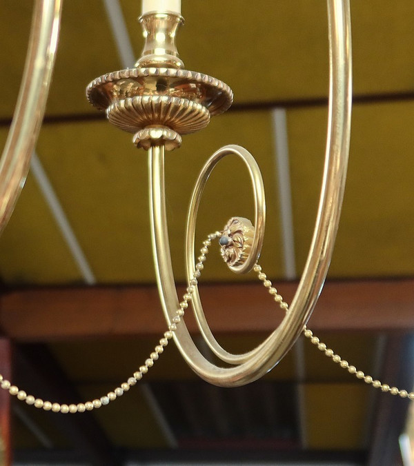 Set aus 3 Kronleuchtern mit 10 Lichtern, Louis XVI-Stil – Anfang des 20. Jahrhunderts