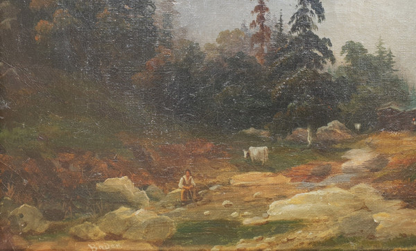 Augustin BADER - View of the Charmey Valley in Switzerland