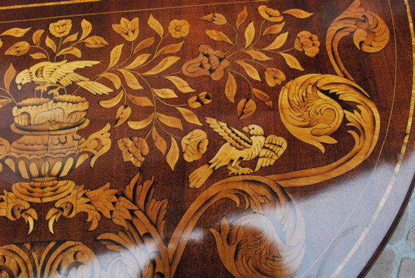 Meuble Demi Lune, Marqueterie , Hollande
