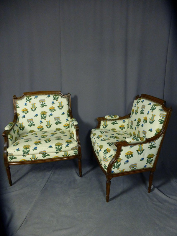 Coppia di Poltrone Marchesa Fine XIX Secolo