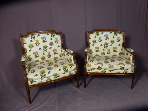 Coppia di Poltrone Marchesa Fine XIX Secolo