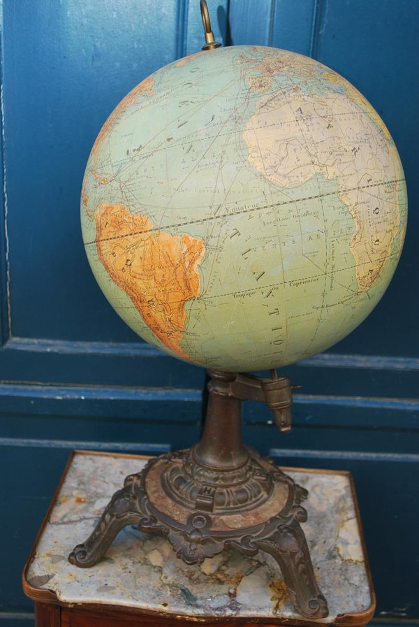 Beautiful World Map From Levasseur Nineteenth