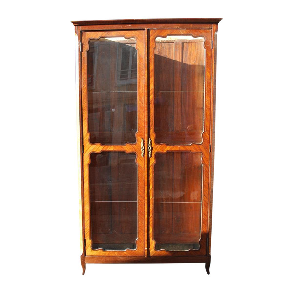 Importante libreria impiallacciata di epoca Luigi XV con timbro De Defriche