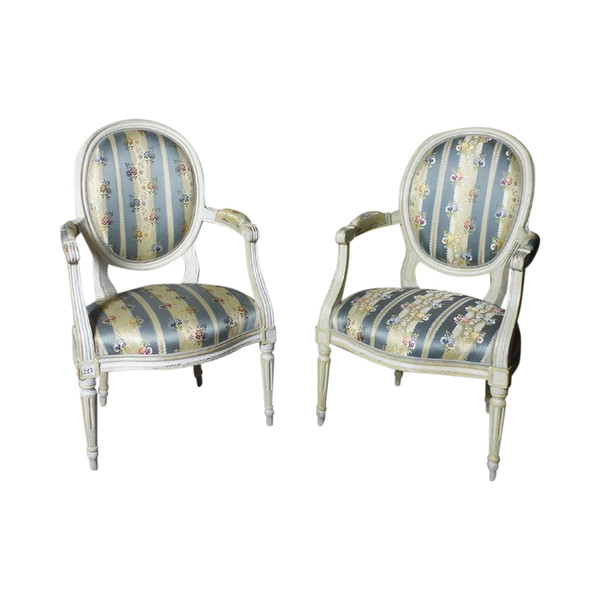 Paire De Fauteuils Louis XVI