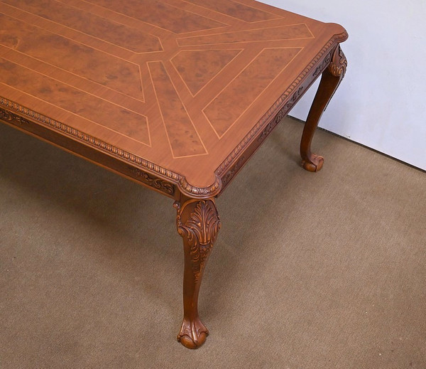 Important Rectangular Table, Chippendale Style, England - Mid-20th Century