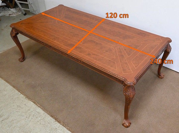 Important Rectangular Table, Chippendale Style, England - Mid-20th Century