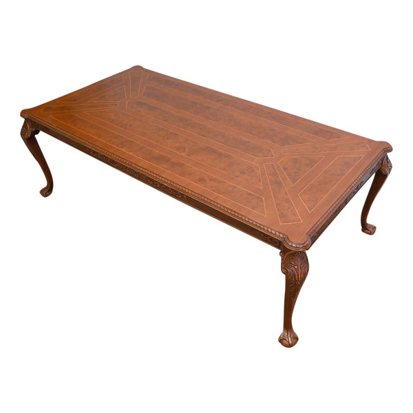 Important Rectangular Table, Chippendale Style, England - Mid-20th Century