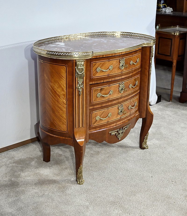 Comò Rognon in Legno Pregiato, Stile Transizione Luigi XIV / Luigi XV - Fine XIX secolo
