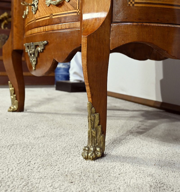 Comò Rognon in Legno Pregiato, Stile Transizione Luigi XIV / Luigi XV - Fine XIX secolo