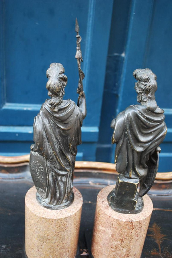 Paar Bronzestatuen, die Mars und Venus darstellen, Italien XVIII