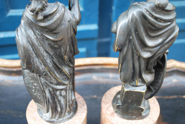 Paar Bronzestatuen, die Mars und Venus darstellen, Italien XVIII