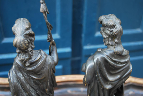 Paar Bronzestatuen, die Mars und Venus darstellen, Italien XVIII