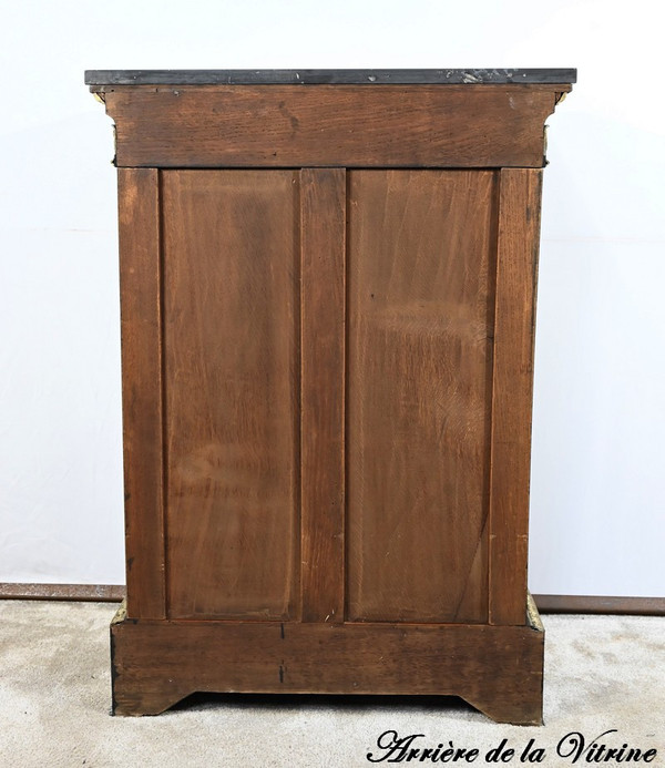 Petite Vitrine en Laiton et Poirier Noirci, époque Napoléon III – Milieu XIXe