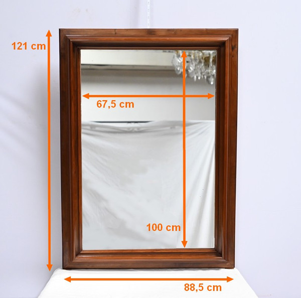 Rectangular Walnut Mirror - Late 19th Century