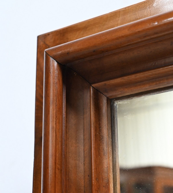 Rectangular Walnut Mirror - Late 19th Century