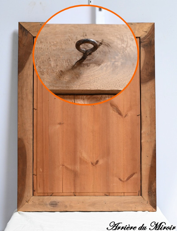 Rectangular Walnut Mirror - Late 19th Century