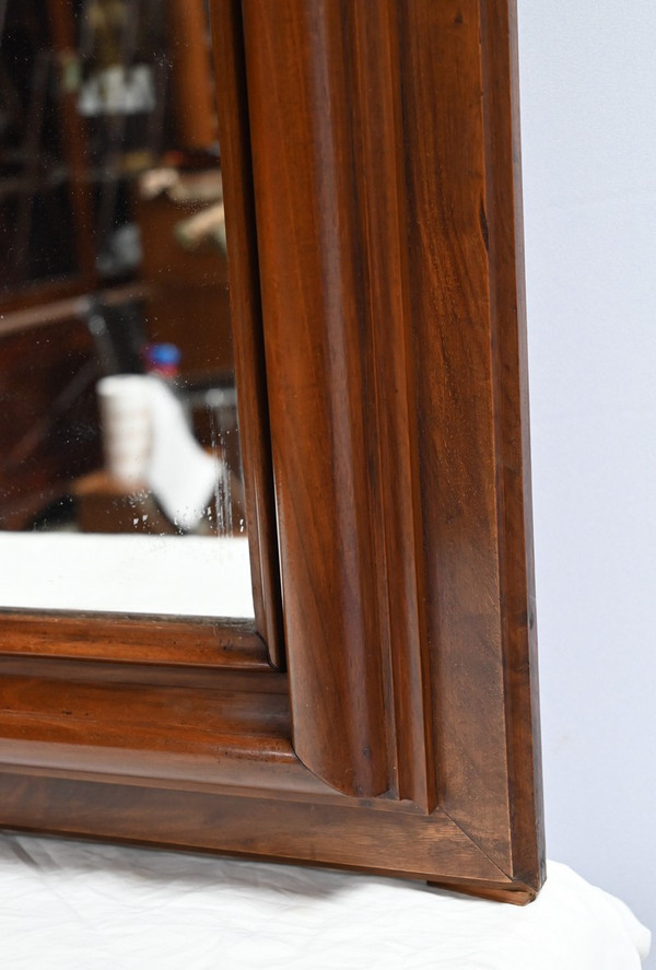 Rectangular Walnut Mirror - Late 19th Century
