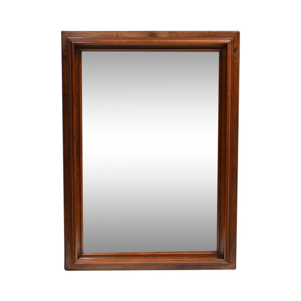 Rectangular Walnut Mirror - Late 19th Century
