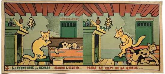 Benjamin RABIER - Die Abenteuer des Fuchses - Lithographie